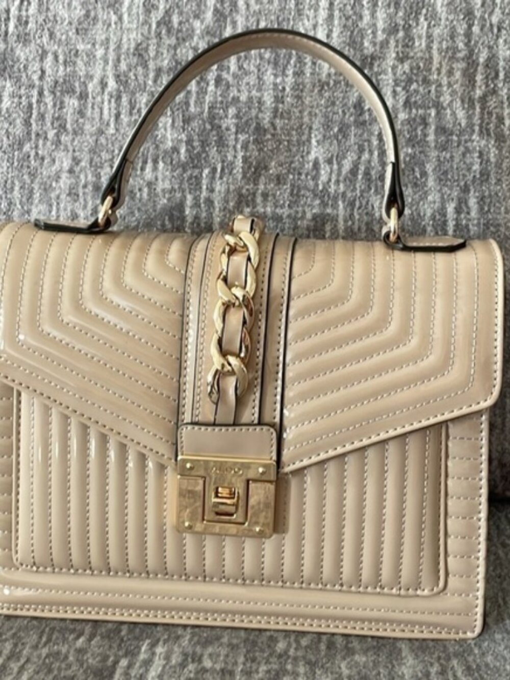 ALDO Women's Medium Cream Jerilini Handbag with Crossbody detachable Strap